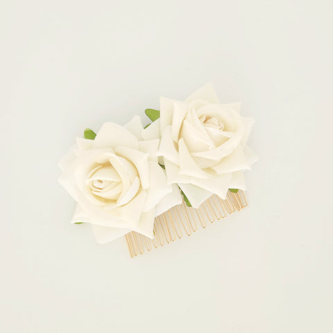 Gwynnie's Accessories | Elizabeth Rose Hair Flower White