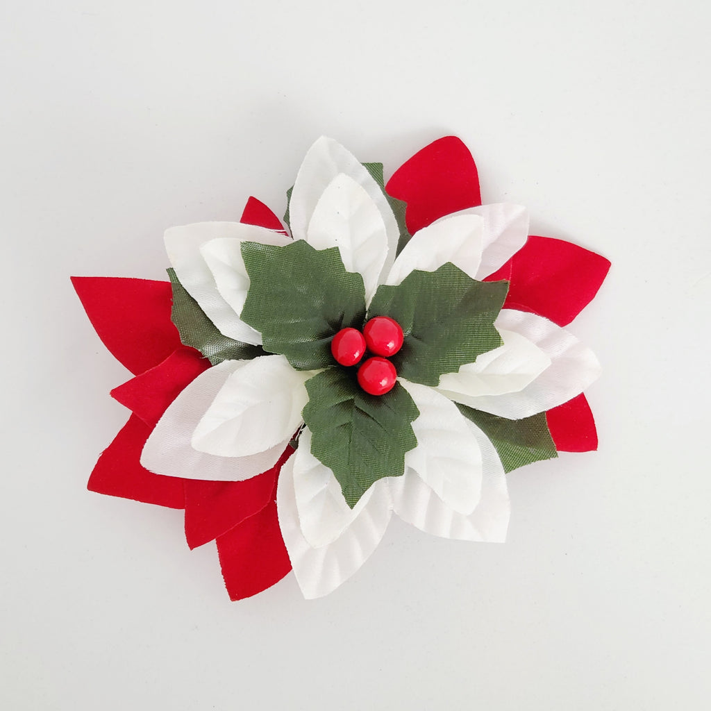 Gwynnie's Hair Flower - Christmas Poinsettia & Holly