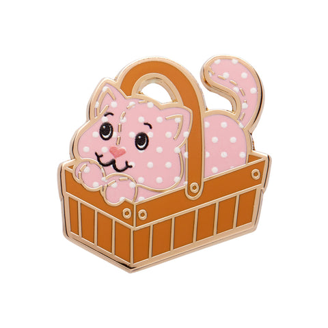 Erstwilder Enamel Pin - Strawberry Shortcake | Cozy Custard Cat