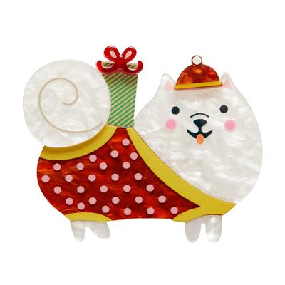 Erstwilder Brooch - Merry Kitschmas | Santa Paws