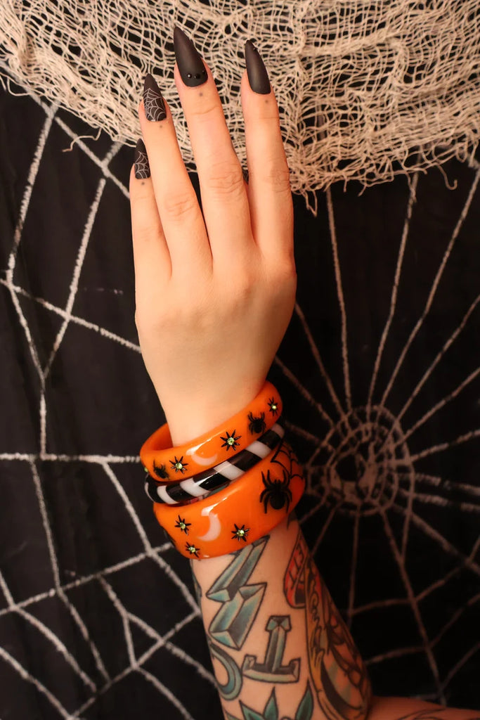 !! PRE-ORDER !! Splendette Halloween 26 Spider's Web CLASSIC Midi Bangle