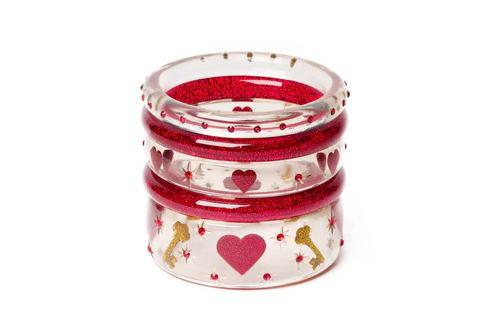 Splendette Valentines '25 Key To My Heart Clear CLASSIC Midi Bangle