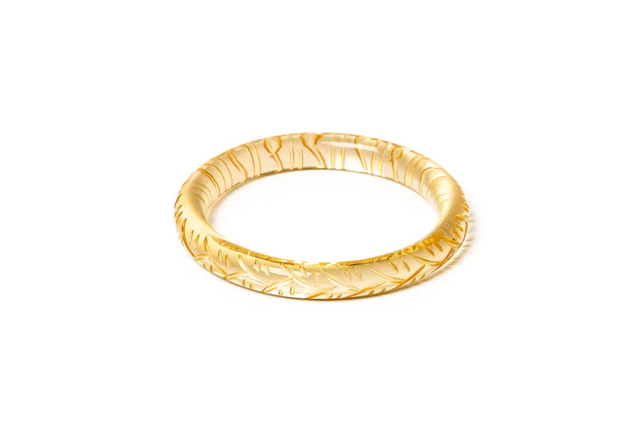Splendette Clear Heavy Carve Lemonade CLASSIC Narrow Bangle