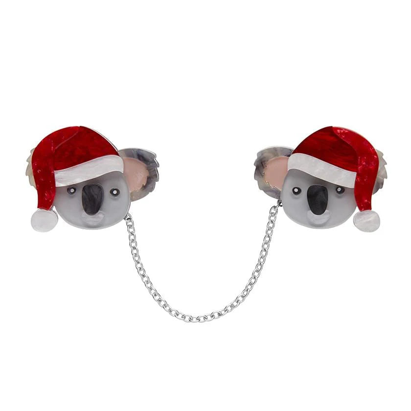 Erstwilder Brooch - Australian Christmas | Koala Claus Double