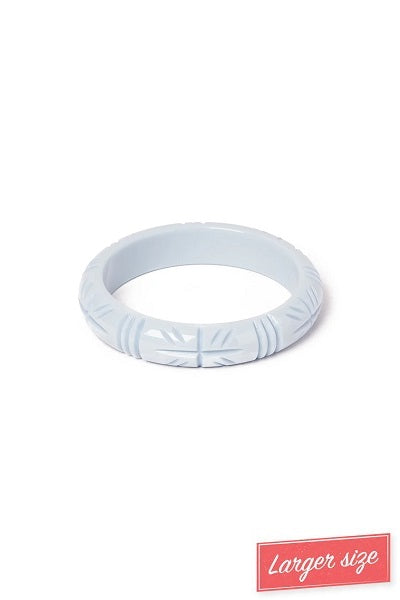 Splendette Heavy Carve Powder Blue DUCHESS Midi Bangle