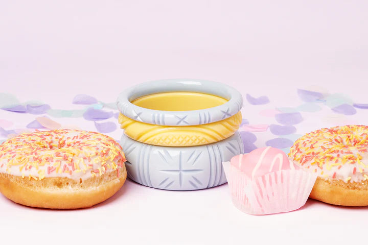 Splendette Heavy Carve Powder Blue CLASSIC Midi Bangle