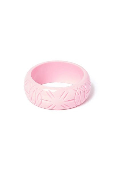 Splendette Heavy Carve Baby Pink CLASSIC Wide Bangle