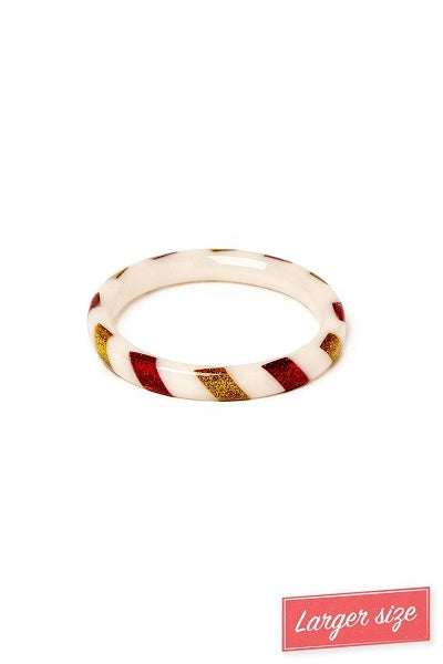 Splendette Christmas '24 Candy Cane Stripe DUCHESS Narrow Bangle