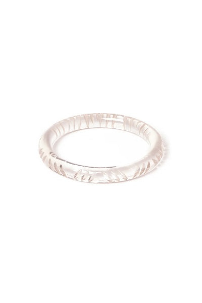 Splendette Heavy Carve Crystal CLASSIC Narrow Bangle