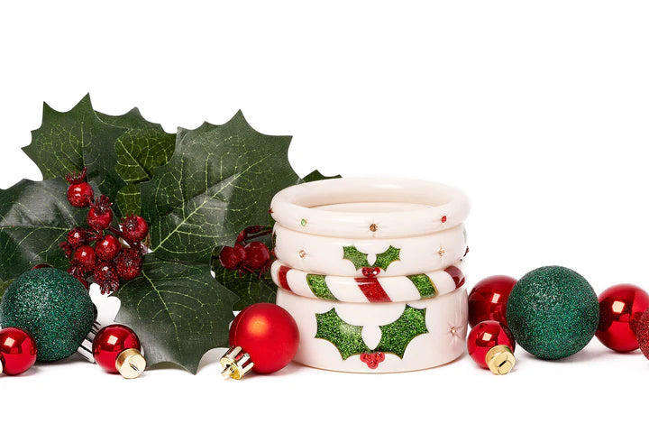 Splendette Christmas '23 Holly DUCHESS Wide Bangle