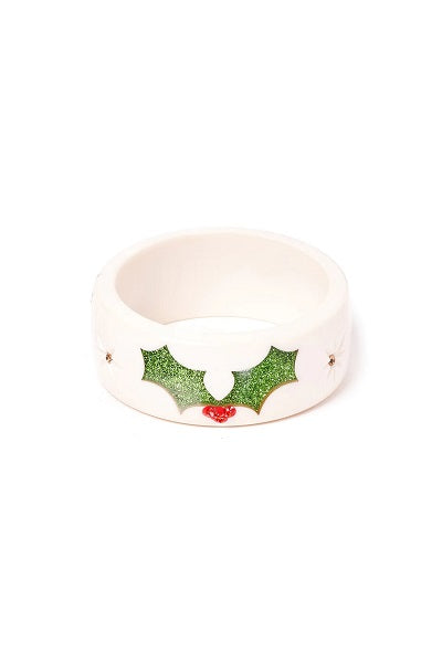 Splendette Christmas '23 Holly CLASSIC Wide Bangle