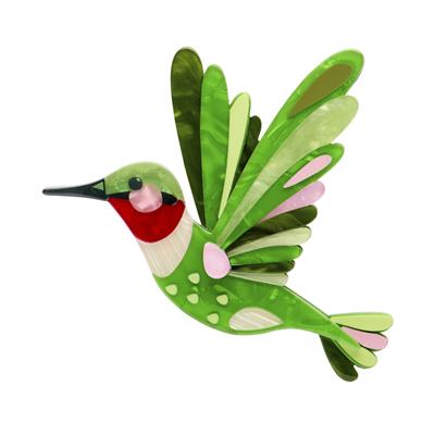Erstwilder Brooch - Pete Cromer North America | The Riveting Ruby-Throated Hummingbird