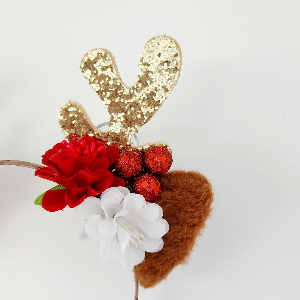 Gwynnie's Hair Flower - Christmas Reindeer Gingerbread Lane