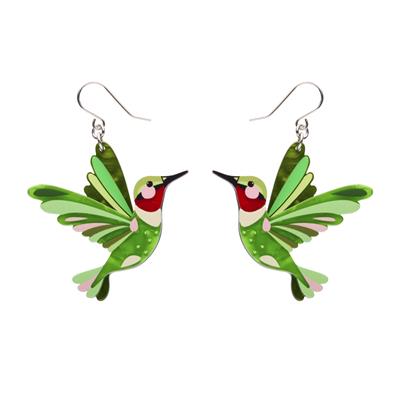 Erstwilder Earrings - Pete Cromer North America | The Riveting Ruby-Throated Hummingbird