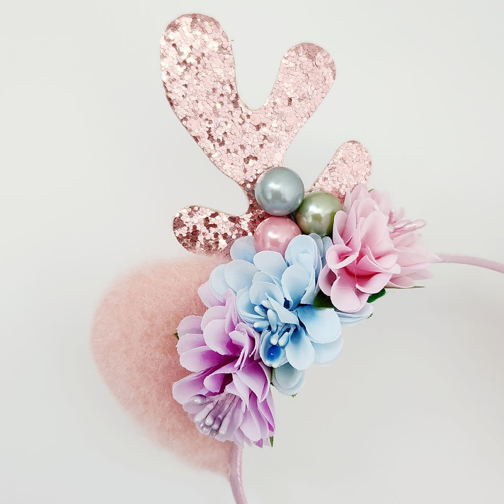 Gwynnie's Hair Flower - Christmas Reindeer Pinkmas