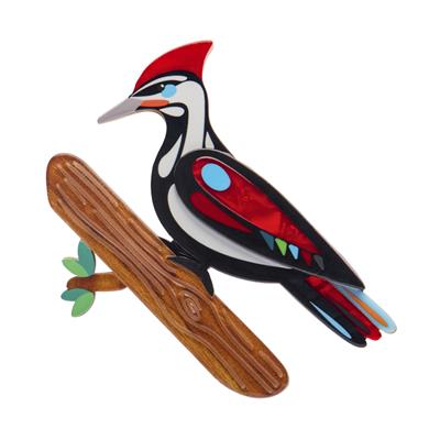 Erstwilder Brooch - Pete Cromer North America | The Persistent Pileated Woodpecker