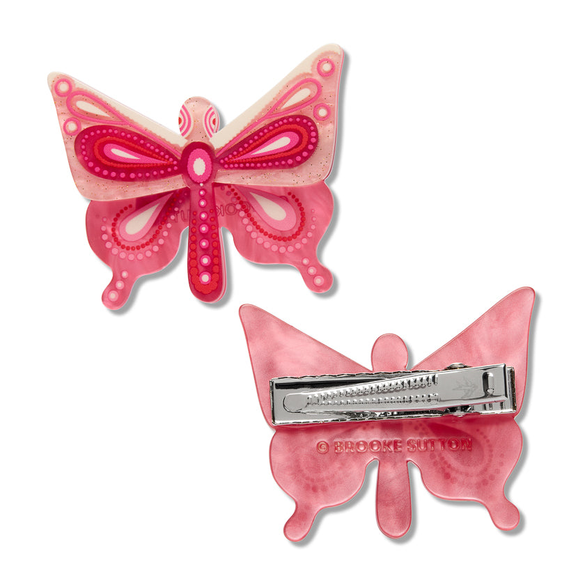 Erstwilder Hair Clips 2pc - Brooke Sutton | Kali’s Ritjinguthinha (Butterfly Dreaming)