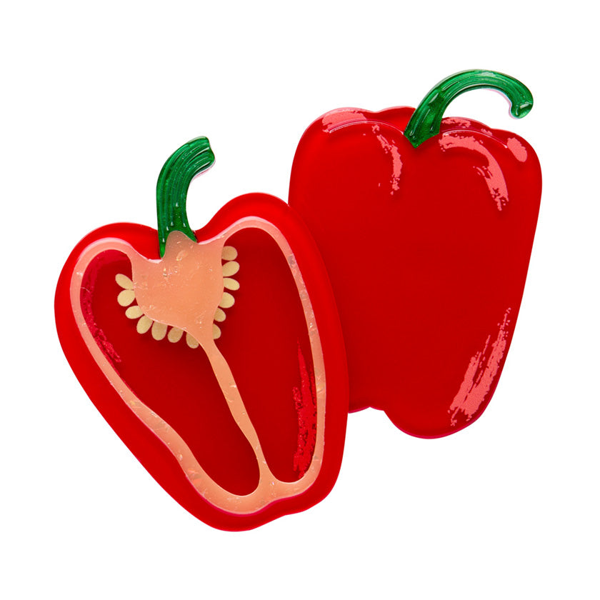 Erstwilder Brooch - In Praise of Veg | Capsicum Crush