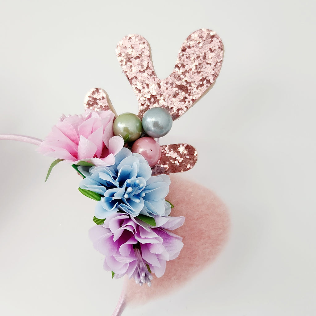 Gwynnie's Hair Flower - Christmas Reindeer Pinkmas