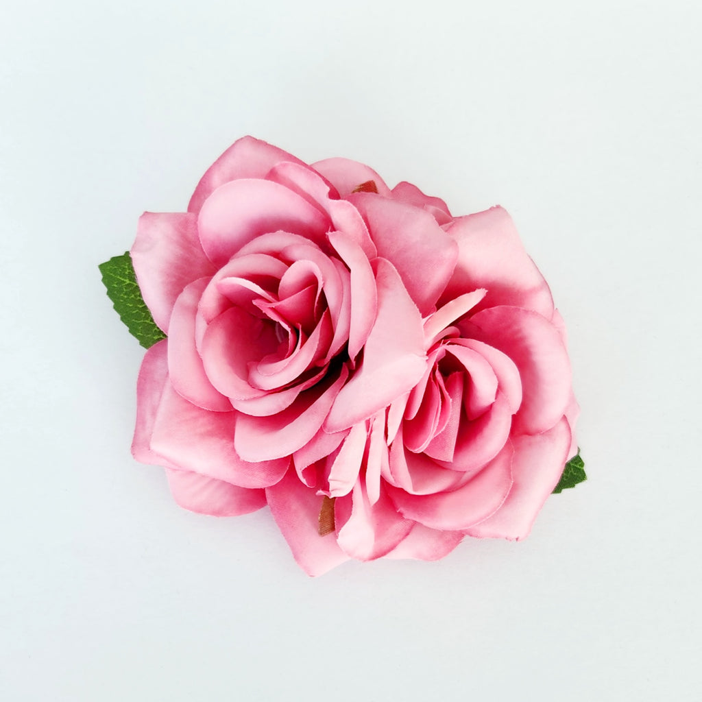 Gwynnie's Hair Flower - Rose Double Pink