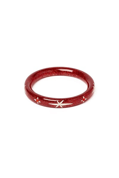 Splendette Christmas '24 Snowflake Red CLASSIC Narrow Bangle