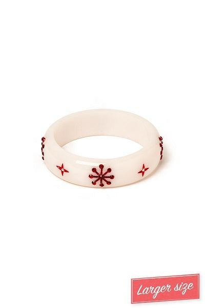 Splendette Christmas '24 Snowflake White DUCHESS Midi Bangle