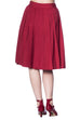 Banned Retro Take A Hike Skirt Bordeaux (S & M ONLY)
