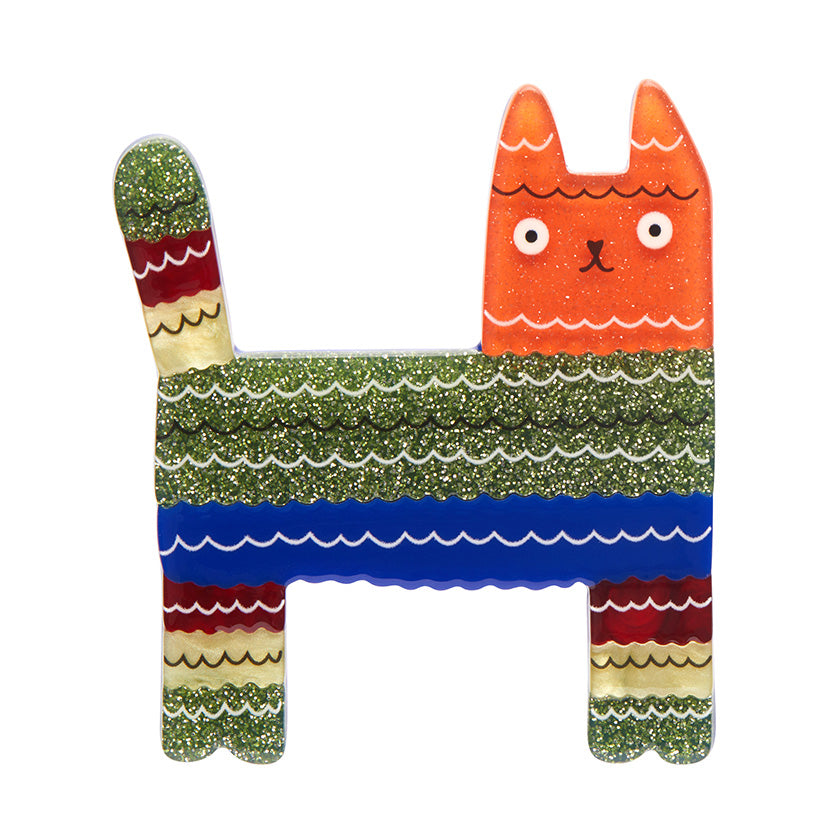 Erstwilder Brooch  -  Terry Runyan Piñata Cat
