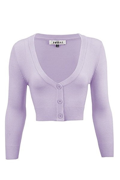 MAK Cropped Cardigan Lilac (S ONLY)