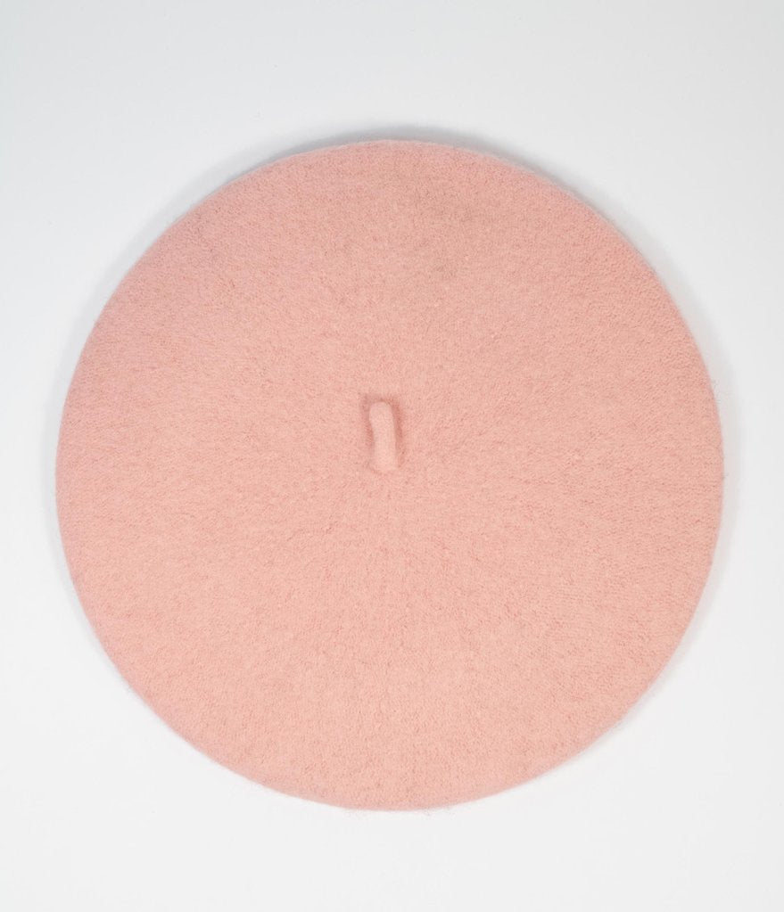 Unique Vintage Mon Amour Beret Light Pink