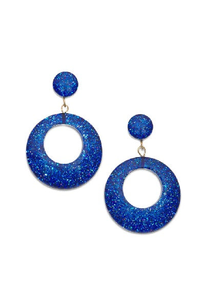 Splendette Earrings | Glitter Blue