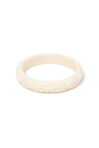 Splendette Heavy Carve Cream CLASSIC Midi Bangle