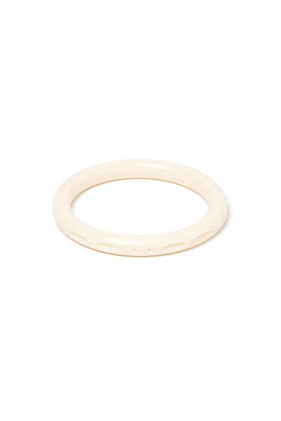 Splendette Heavy Carve Cream CLASSIC Narrow Bangle
