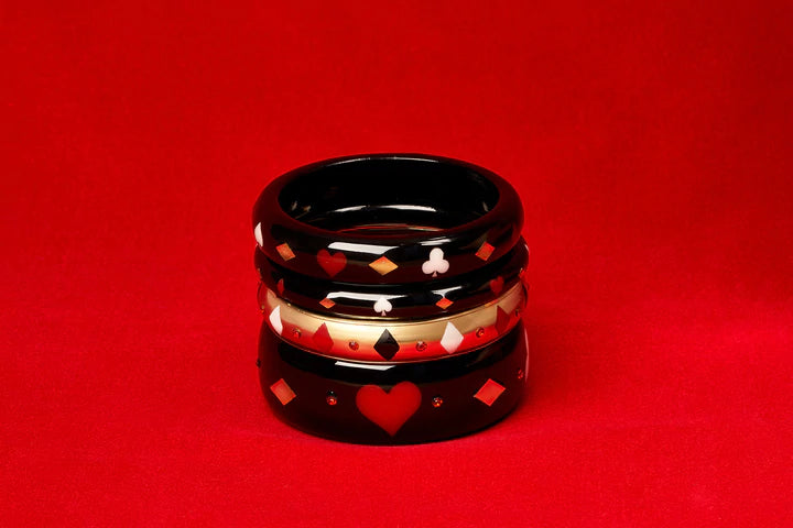 Splendette Casino Queen of Diamonds DUCHESS Wide Bangle