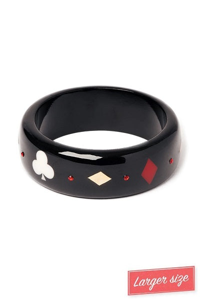 Splendette Casino Queen of Diamonds DUCHESS Wide Bangle