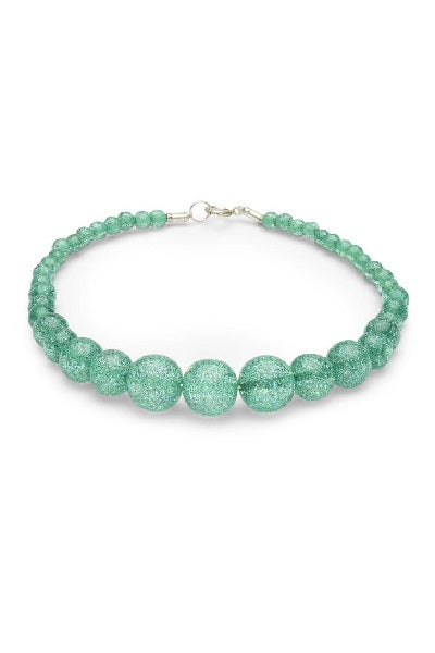 Splendette Necklace - Glitter Green Lagoon