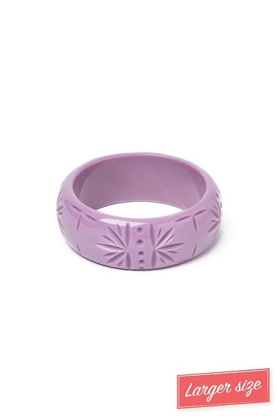 Splendette Heavy Carve Heather DUCHESS Wide Bangle