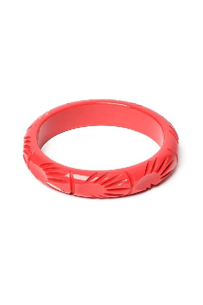 Splendette Heavy Carve Hibiscus CLASSIC Midi Bangle