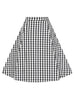 Collectif Josualda Gingham Swing Skirt Black/White (SIZE 18 ONLY)