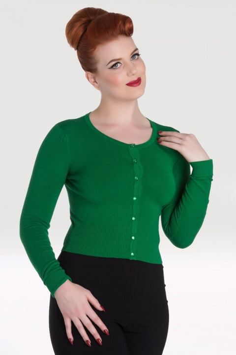 Hell Bunny Paloma Green Cardigan (S & M ONLY)