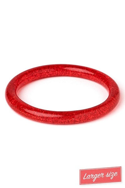 Splendette Glitter Red DUCHESS Narrow Bangle