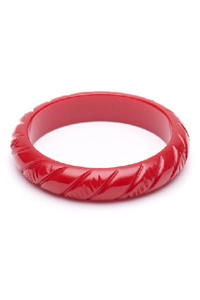 Splendette Heavy Carve Red DUCHESS Midi Bangle