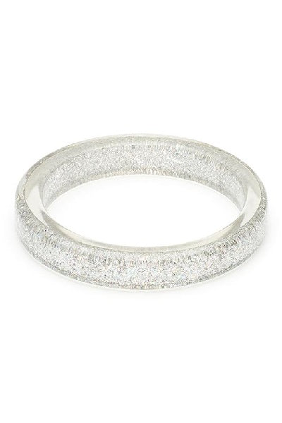 Splendette Glitter Silver CLASSIC Midi Bangle