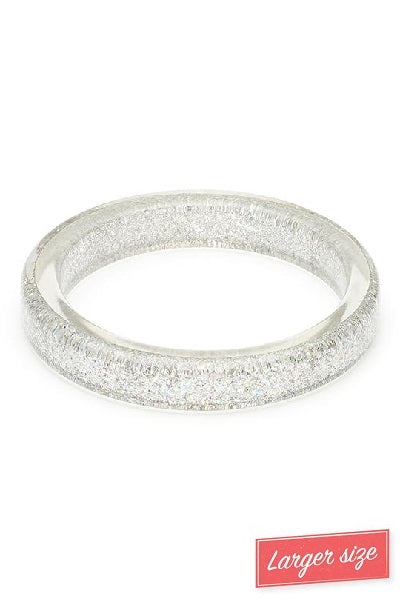 Splendette Glitter Silver DUCHESS Midi Bangle