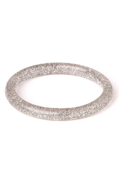 Splendette Glitter Silver CLASSIC Narrow Bangle