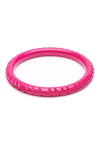Splendette Heavy Carve Iris pink CLASSIC Narrow Bangle