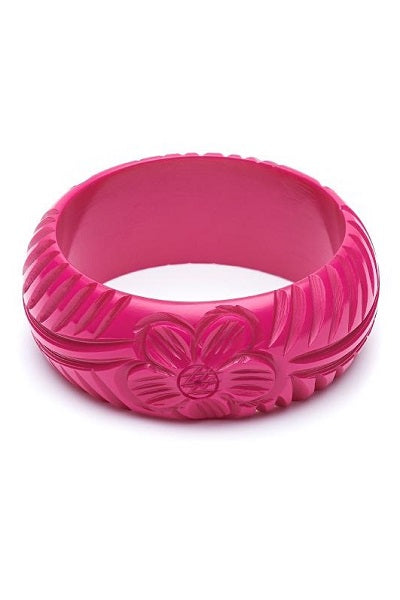Splendette Heavy Carve Iris Pink CLASSIC Wide Bangle