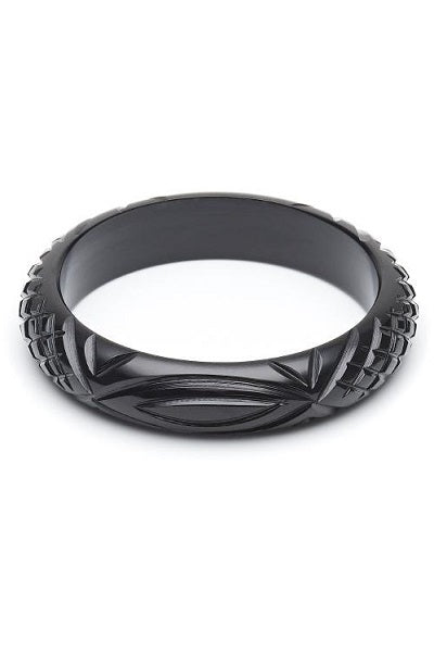 Splendette Heavy Carve Black CLASSIC Midi Bangle