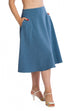 Banned Retro My Wardrobe Staple Swing Skirt Blue (S & M ONLY)