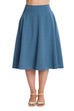 Banned Retro My Wardrobe Staple Swing Skirt Blue (S & M ONLY)